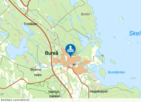 Bureå Badhus på kartan