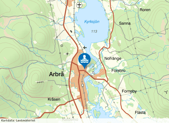 Arbrå Sporthall på kartan