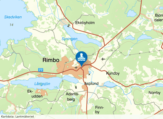Rimbo Badhus på kartan