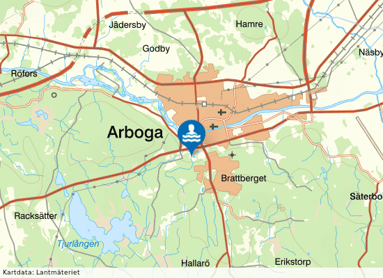Actic Arboga - Ekebacksbadet på kartan