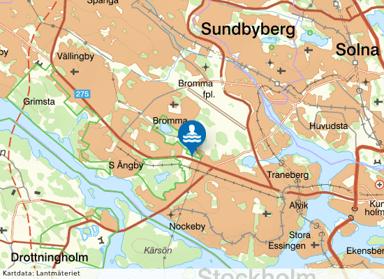 Åkeshovs sim- och idrottshall på kartan