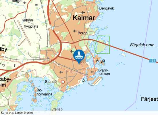 Äventyrsbadet i Kalmar på kartan