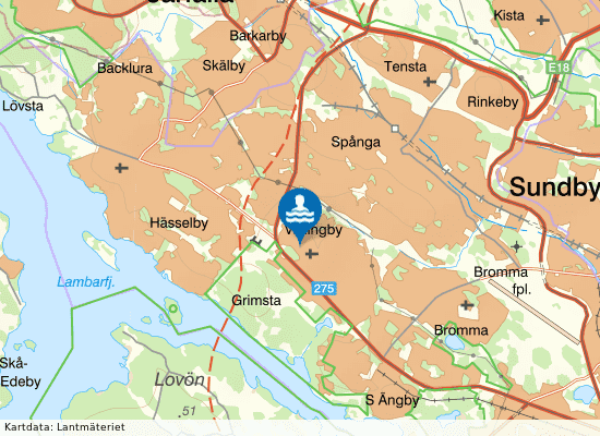 Vällingby sim- och idrottshall på kartan