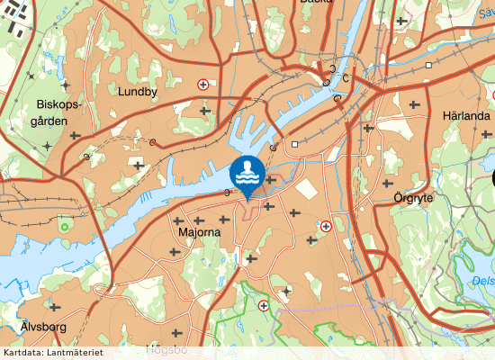 Hagabadet på kartan