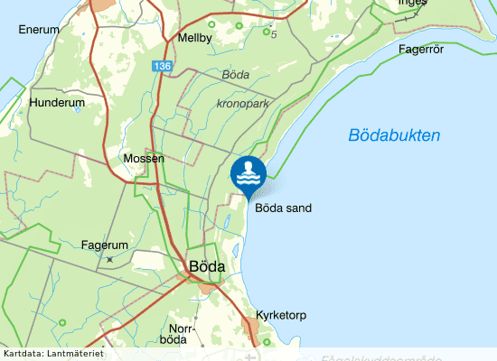 Böda Sand på kartan