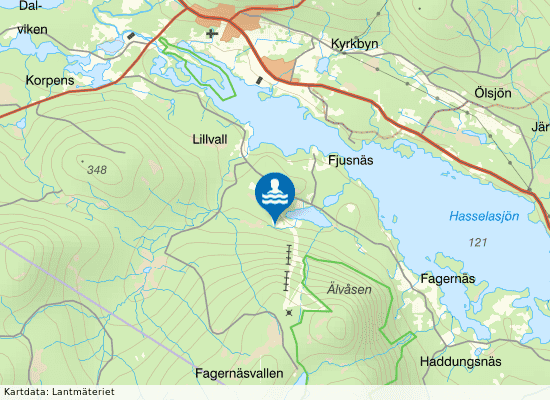 Hassela Ski Resort Badpalatset på kartan