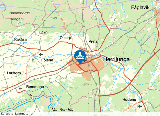 Herrljunga sim- & idrottshall på kartan