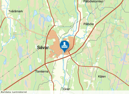 Sävar Simhall på kartan