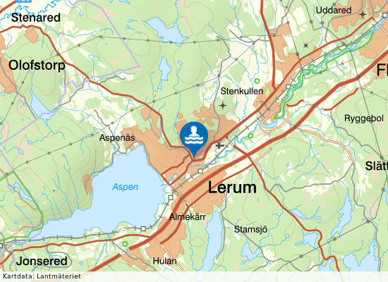 Actic Lerum - Vattenpalatset på kartan