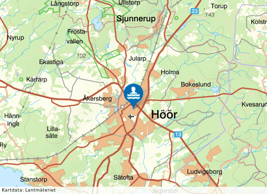 Höörs Bad och Sportcentrum på kartan