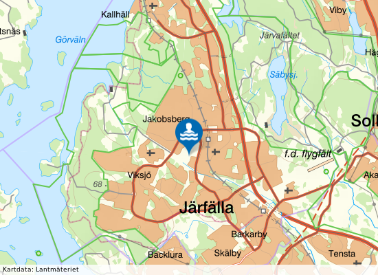 Järfällabadet på kartan