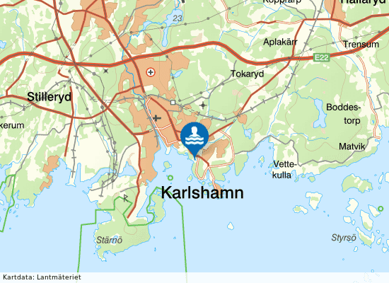 Väggabadet på kartan