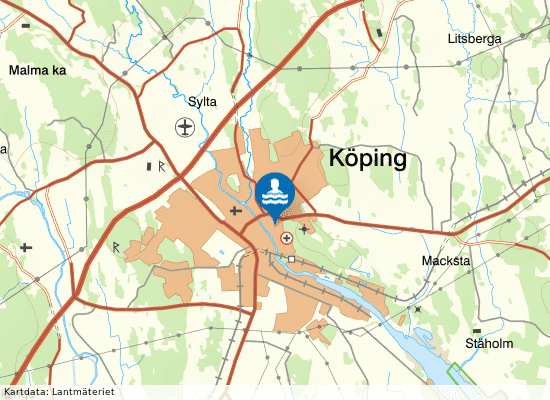 Actic Karlbergsbadet på kartan