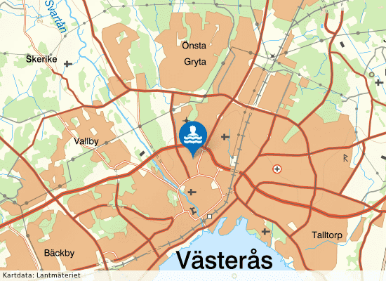 Kristiansborgsbadet på kartan
