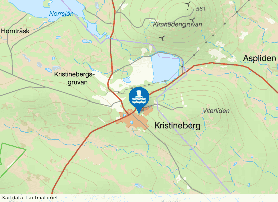 Kristinebergs Simhall på kartan