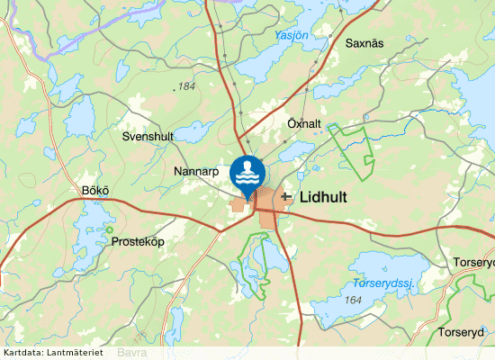 Lidhults Sim&Sporthall på kartan
