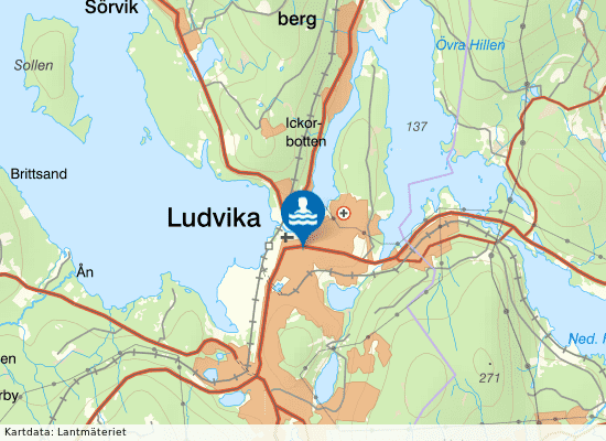 Actic Ludvika - Ludvika Sporthall på kartan