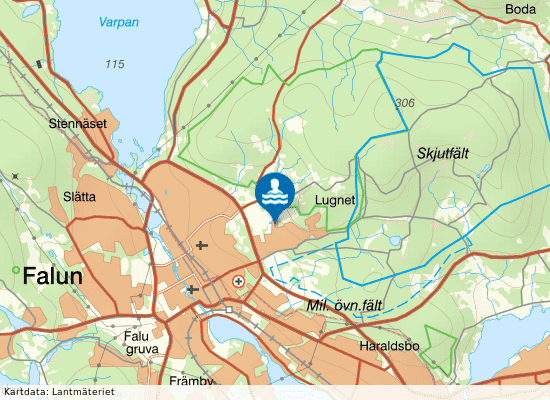 Actic Lugnets Sporthall på kartan