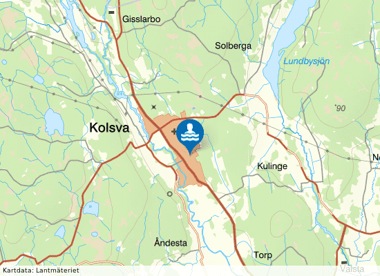 Malmabadet & Malmahallen på kartan