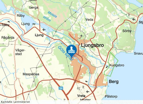 Ljungsbro Fritidscenter på kartan