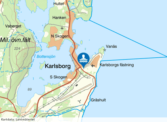 Molidens idrottsanläggning på kartan