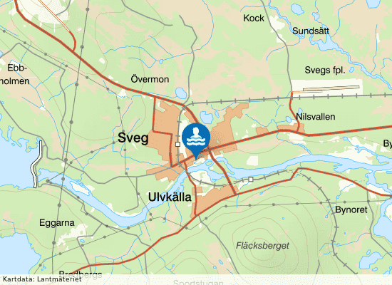 Badhuset Sveg på kartan