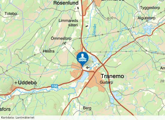 Tranemo Sim- & idrottshall på kartan