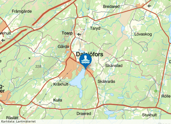 Dalsjöns badplats, Dalsjöfors på kartan