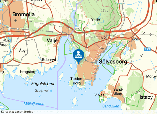 Stiftelsen Valjeviken på kartan