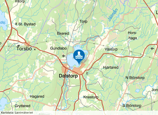 Dalstorpasjön på kartan