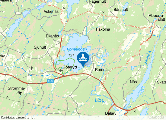 Römningen, Ramnäs badplats på kartan