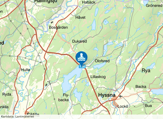 Hyssna Härsjön på kartan