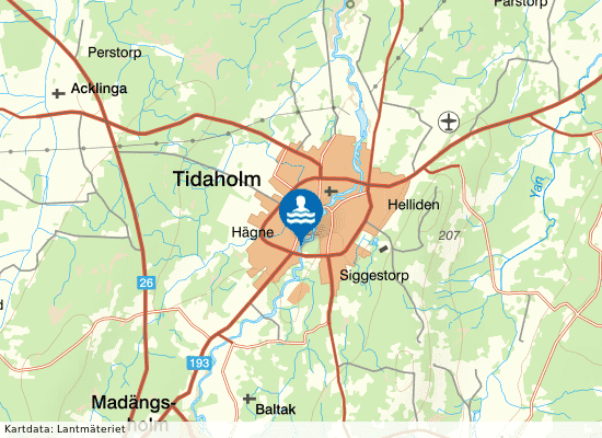 Tidan, Komaden på kartan