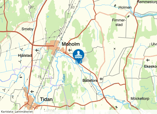 Tidan, Hedvigabadet på kartan