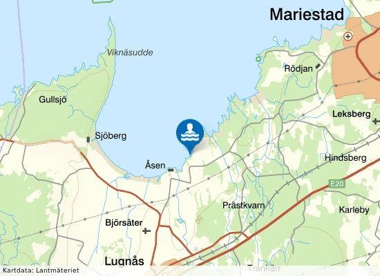 Vänern, Mellåsen på kartan