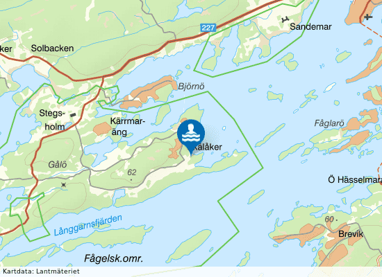 Gålö Camping, B20 på kartan