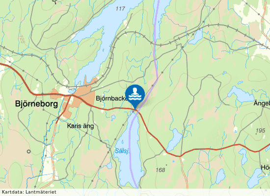 Sälsjön på kartan