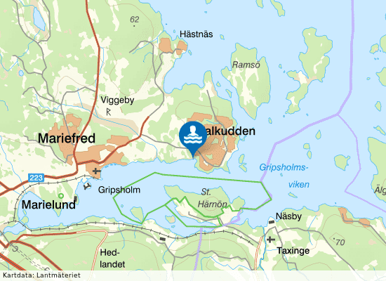 Kalkudden på kartan