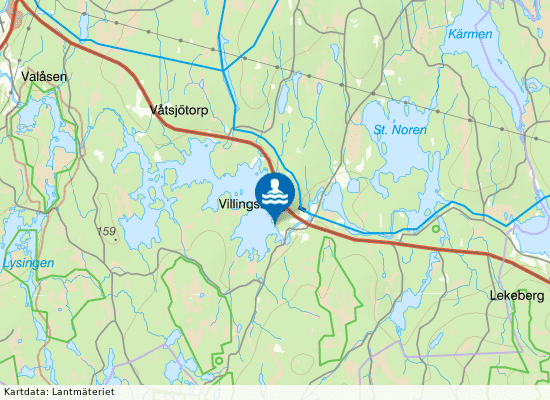 Våtsjön på kartan