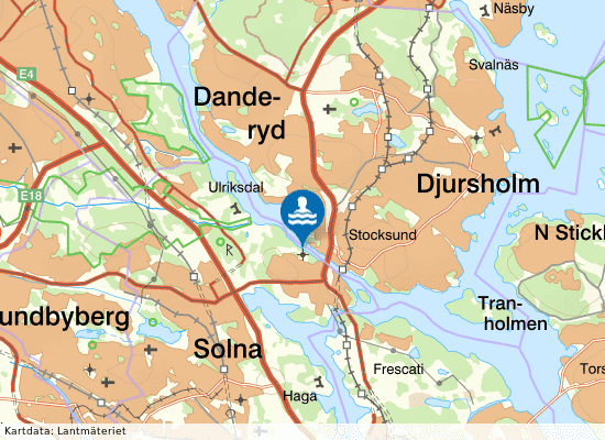 Sveden badet, Solna, Bergshamra på kartan