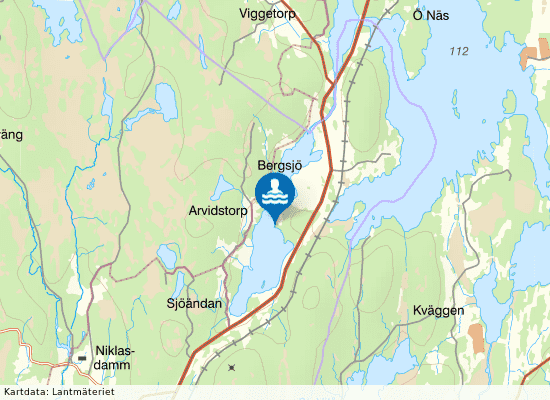 Bergsjön, Solhöjden på kartan