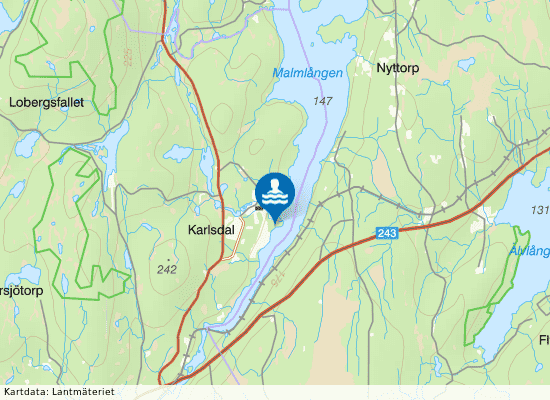 Malmlången på kartan