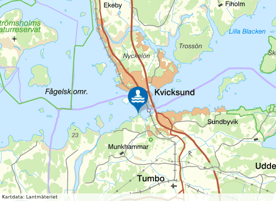 Pottskär på kartan