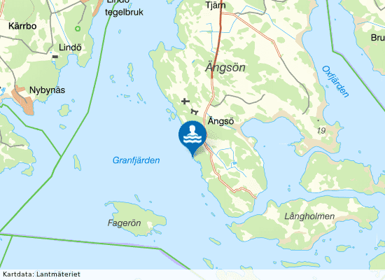 Ängsö på kartan