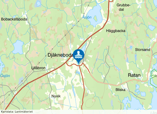 Djäknebodasjön på kartan