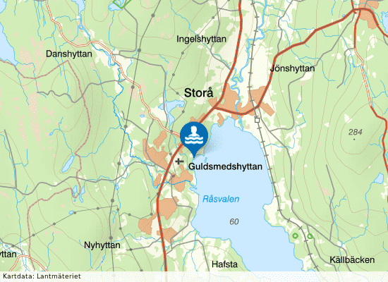 Råsvalen, Sågviken på kartan