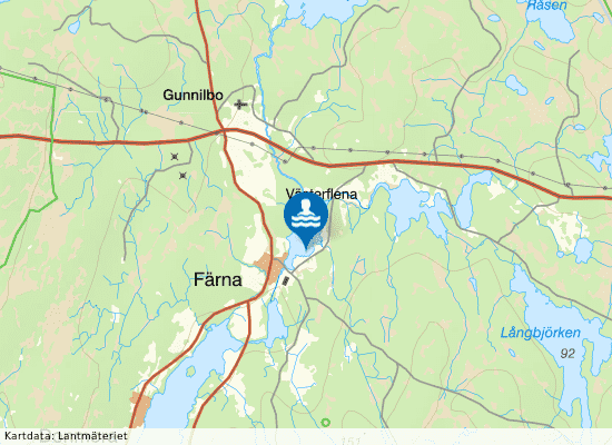 Norrsjön, Färna på kartan