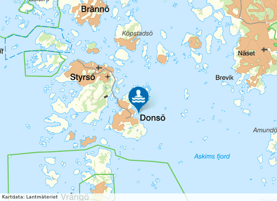 Donsö Lökholmen på kartan