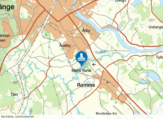 Tunaåstrand, Borlänge på kartan