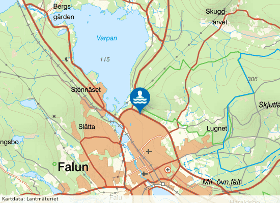 Kålgården Falun på kartan
